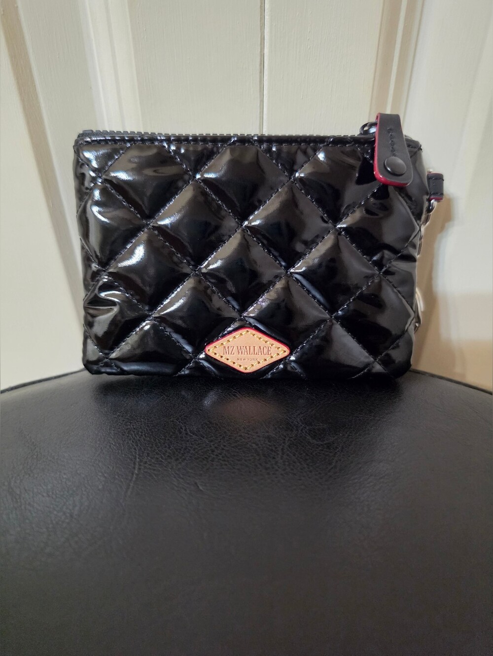 MZ Wallace Key Fob Pouch/Color: Black Lacquer